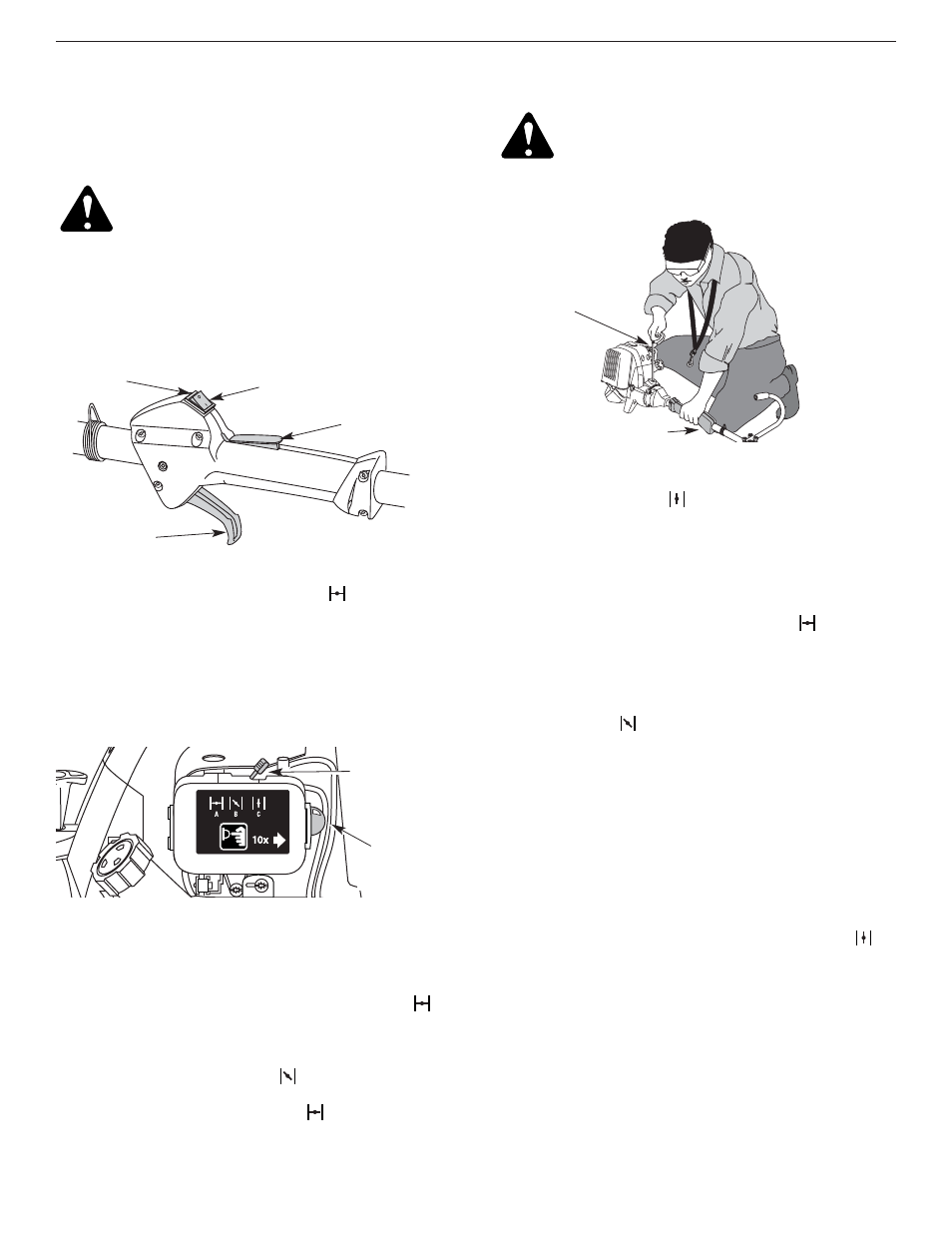 Sección 5: instrucciones de arranque y apagado, Instrucciones de arranque, Instrucciones de apagado | MTD YM26BC User Manual | Page 74 / 96