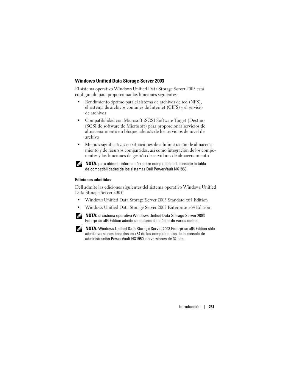 Windows unified data storage server 2003 | Dell PowerVault NX1950 User Manual | Page 233 / 258