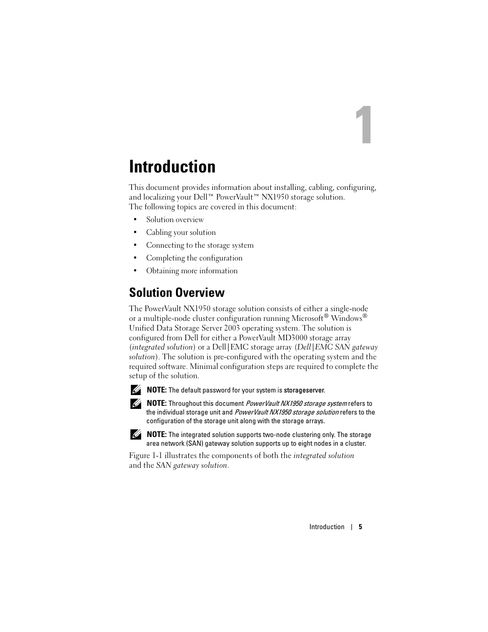 Introduction, Solution overview | Dell PowerVault NX1950 User Manual | Page 7 / 258