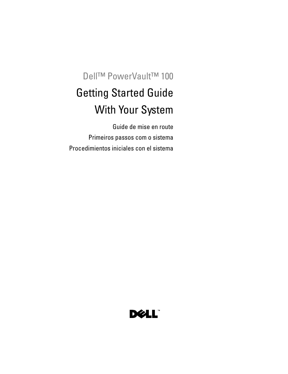 Dell PowerVault DP100 User Manual | 72 pages