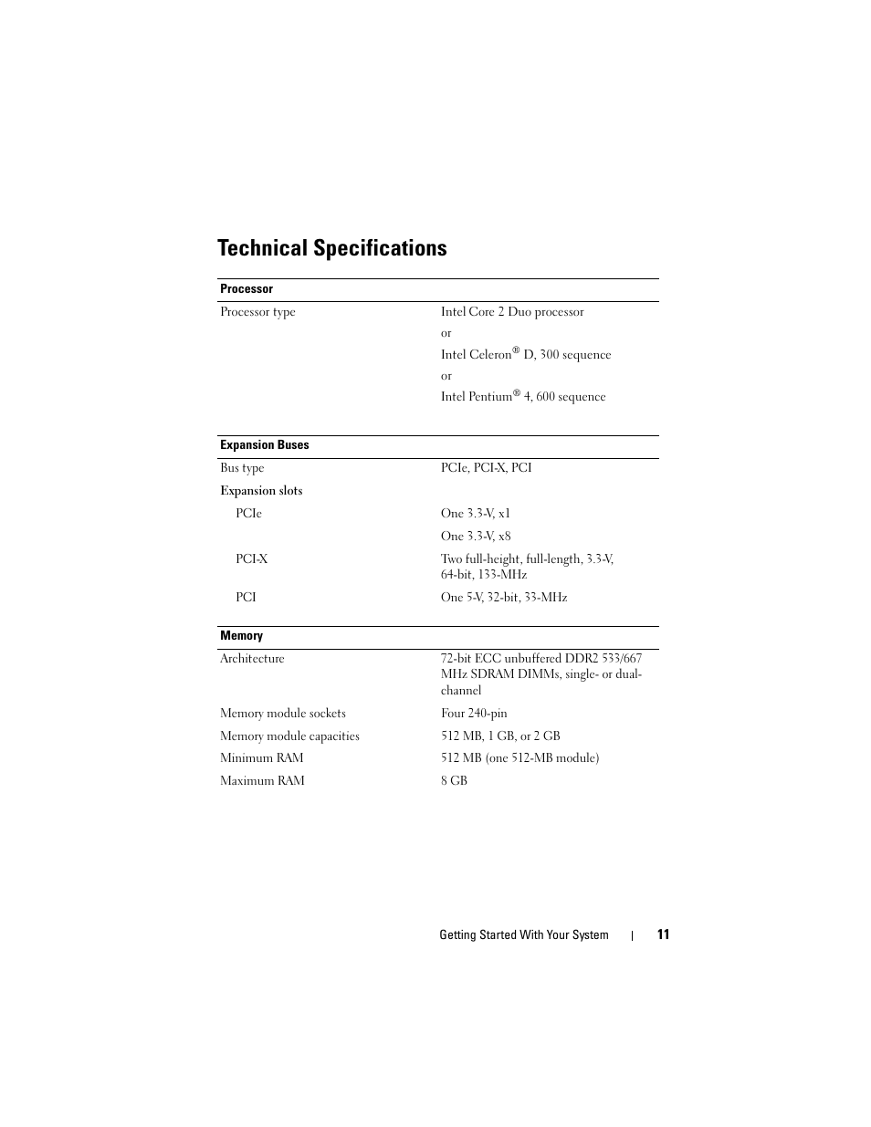 Technical specifications | Dell PowerVault DP100 User Manual | Page 13 / 72