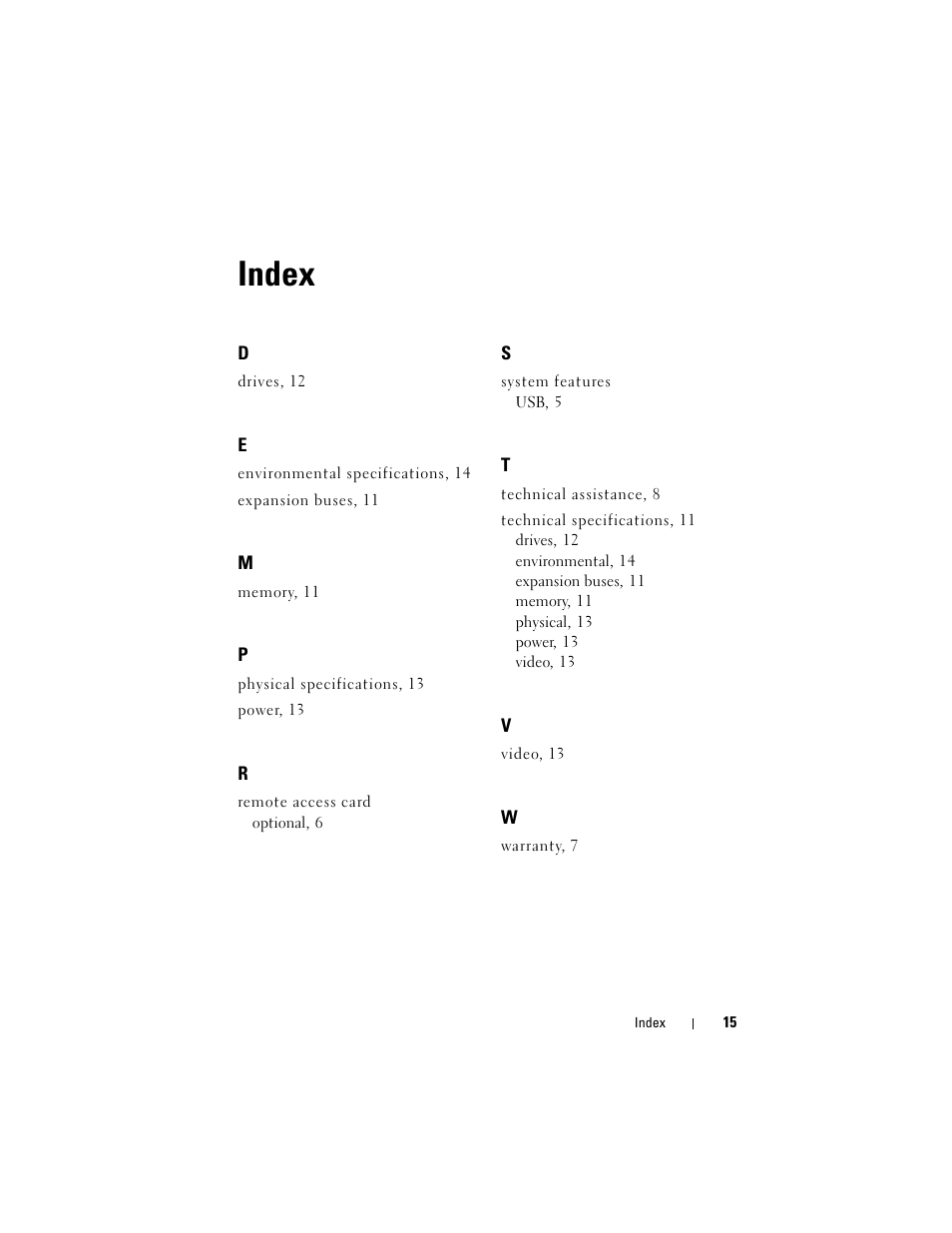 Index | Dell PowerVault DP100 User Manual | Page 17 / 72