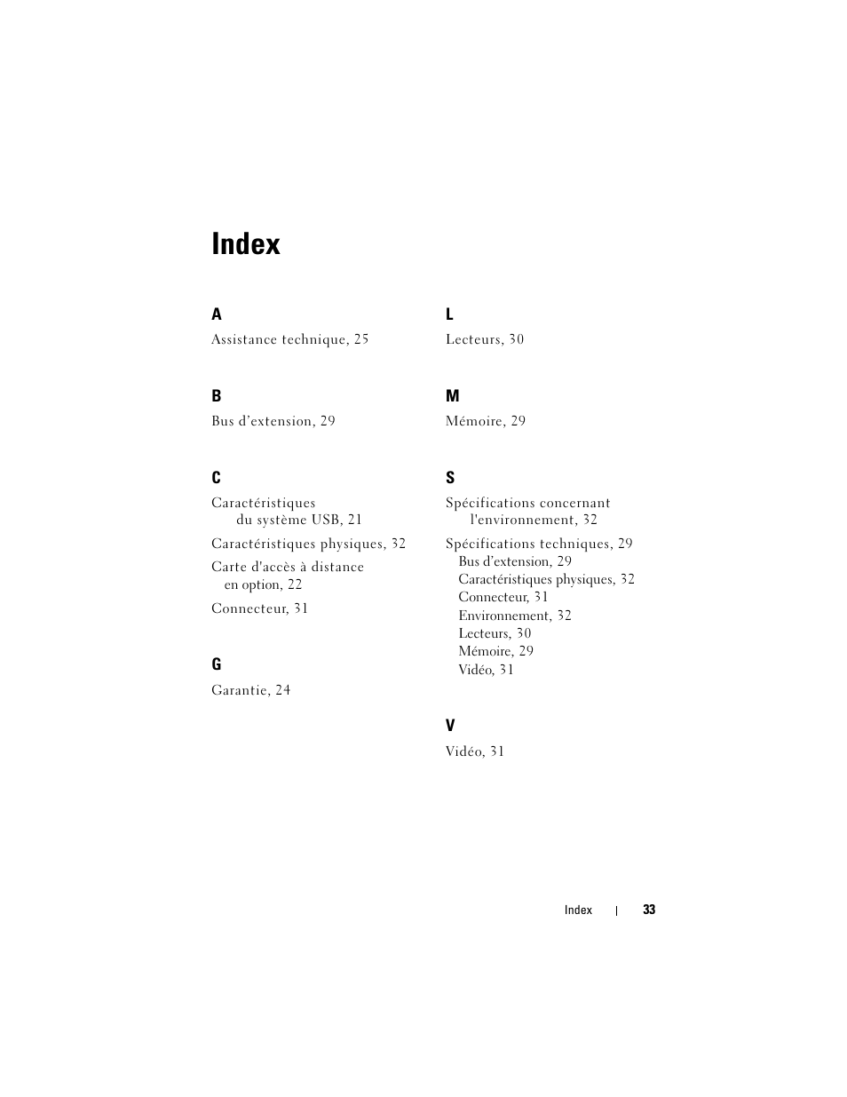Index | Dell PowerVault DP100 User Manual | Page 35 / 72