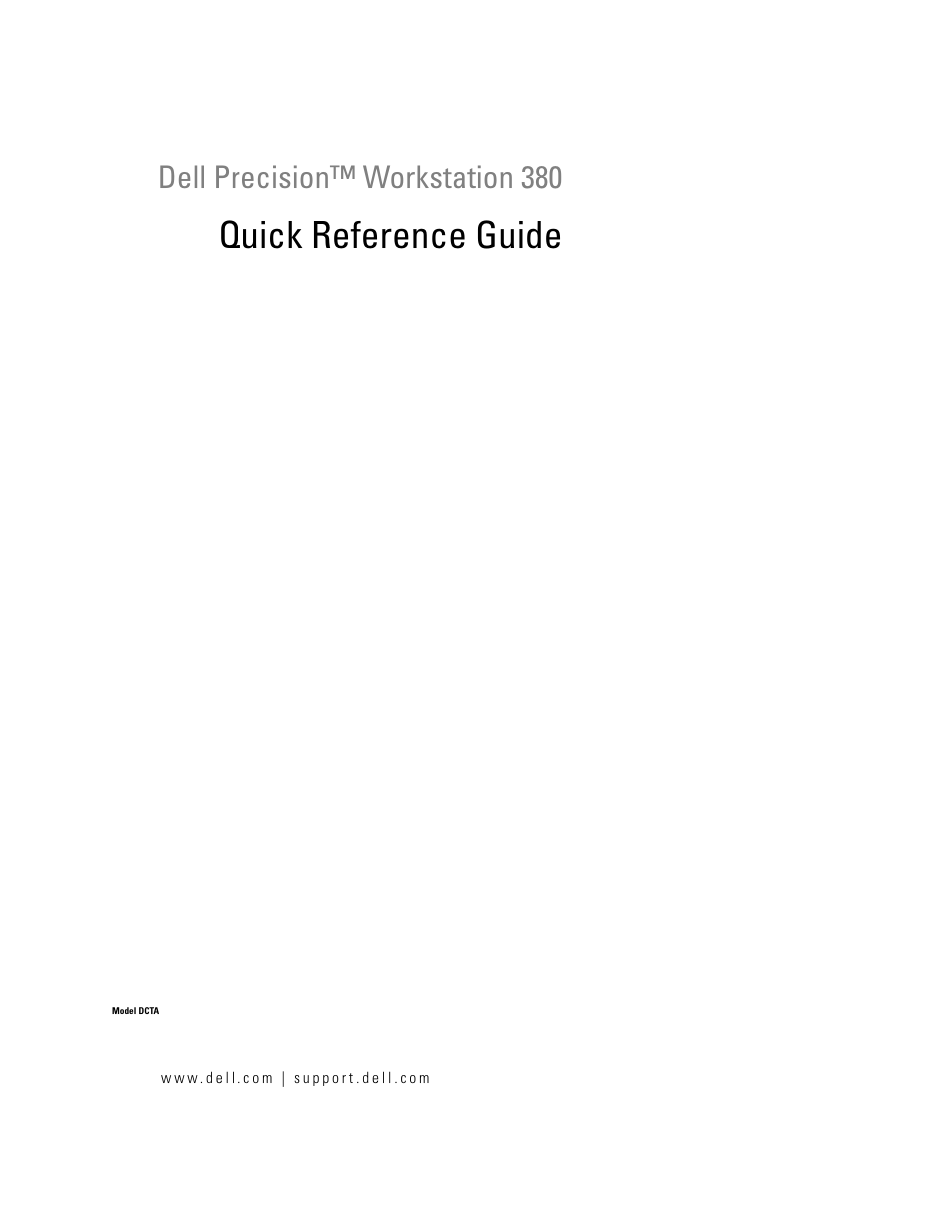 Dell Precision 380 User Manual | 186 pages