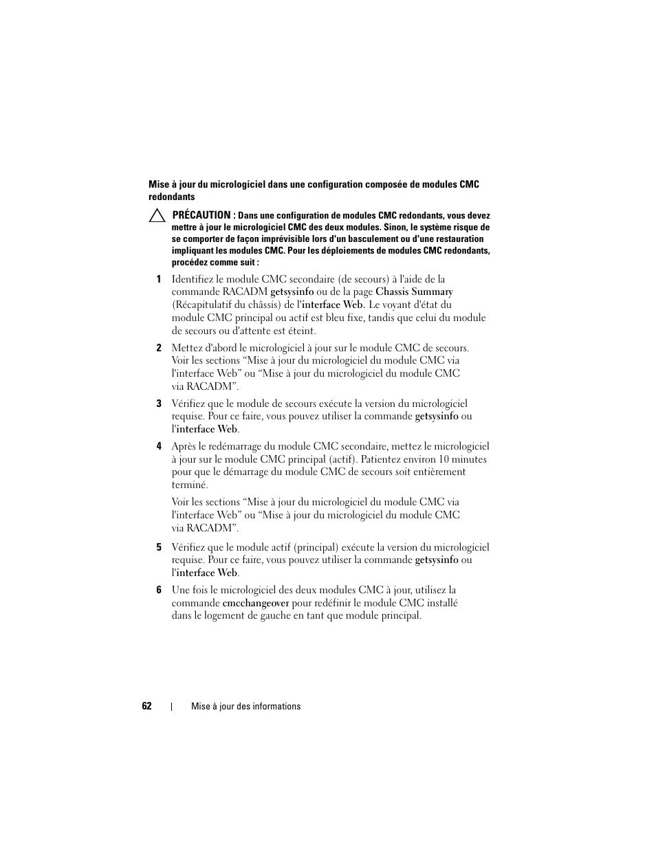 Dell PowerEdge M610x User Manual | Page 62 / 186