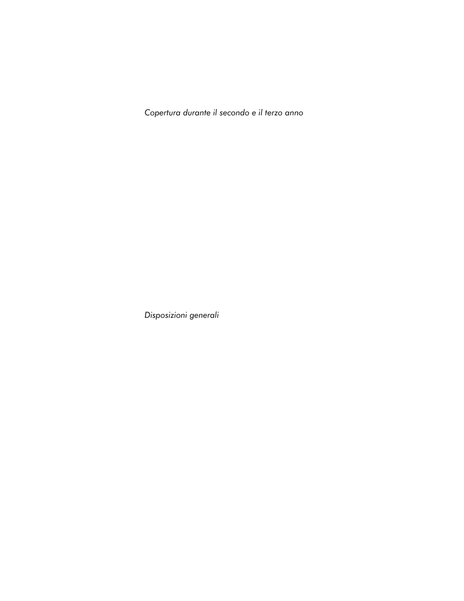 Copertura durante il secondo e il terzo anno -25, Disposizioni generali -25 | Dell Inspiron 8000 User Manual | Page 123 / 158