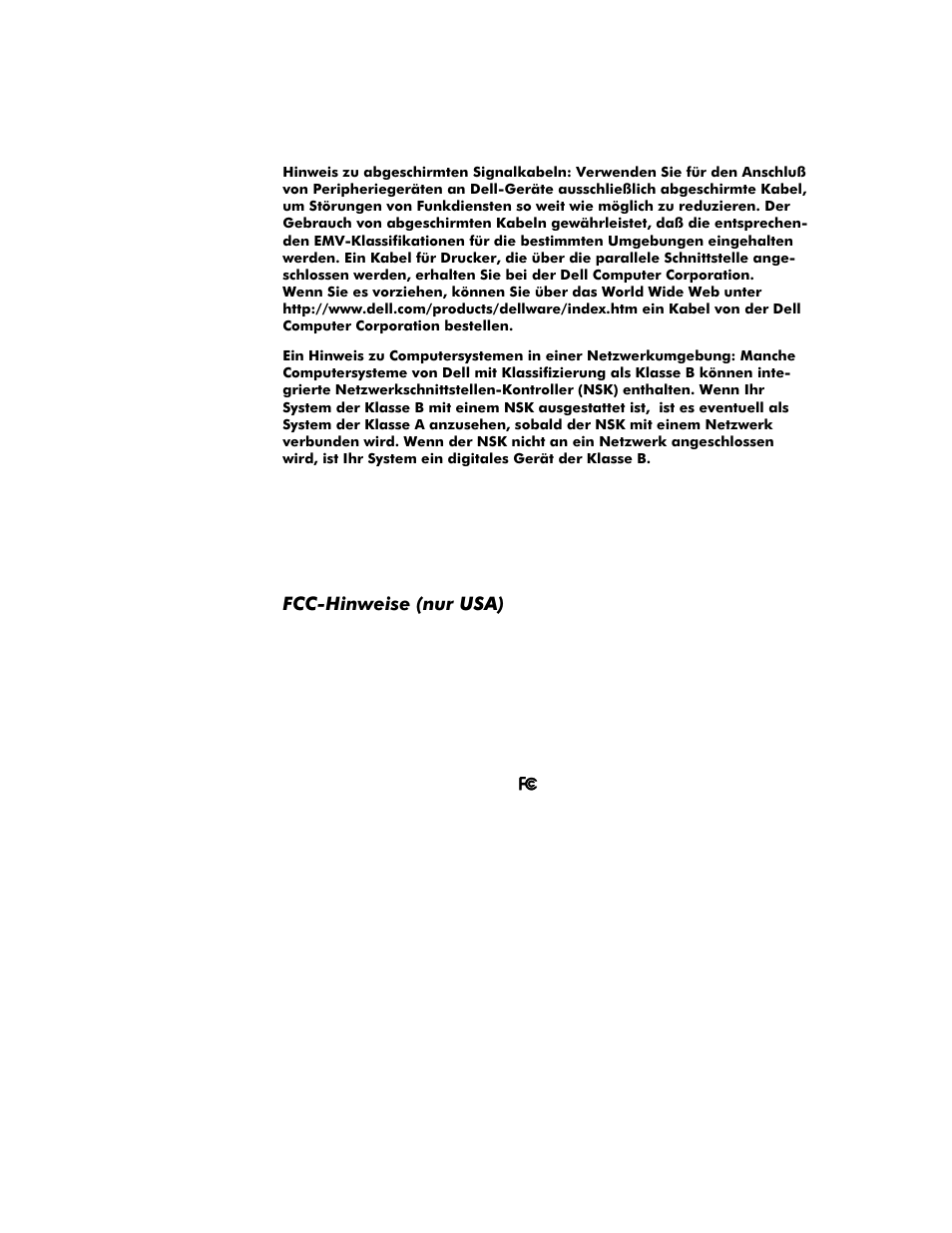 Fcc-hinweise (nur usa), Fcc-hinweise (nur usa) -12 | Dell Inspiron 8000 User Manual | Page 78 / 158