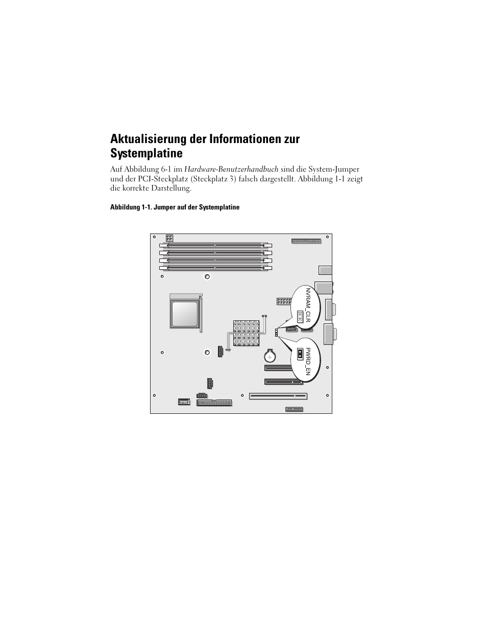 Aktualisierung der informationen zur systemplatine | Dell PowerEdge T105 User Manual | Page 11 / 22