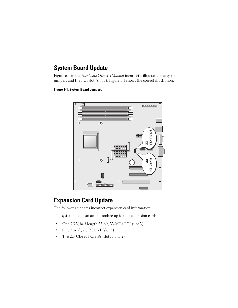 System board update, Expansion card update | Dell PowerEdge T105 User Manual | Page 2 / 22