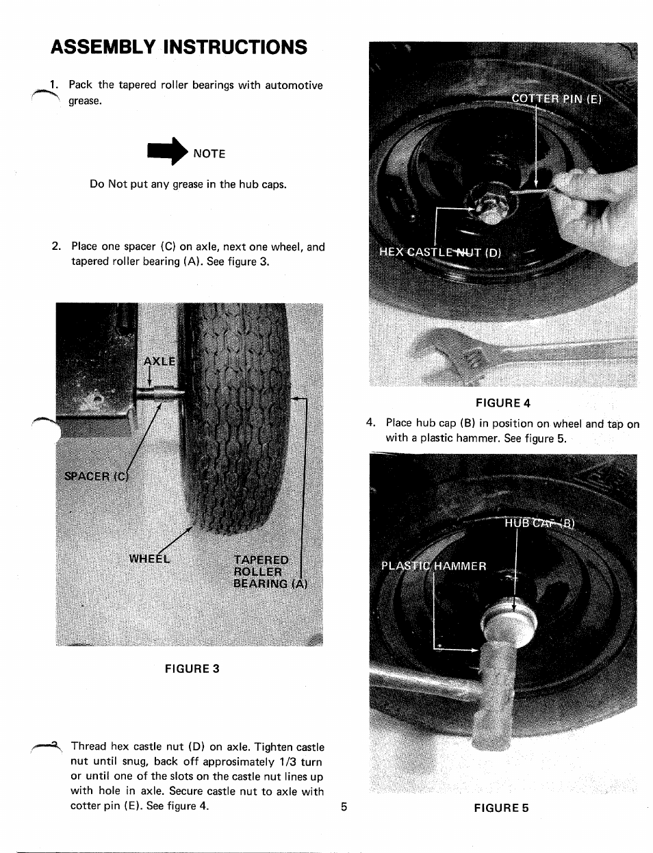 Assembly instructtons | Bolens 248-645A User Manual | Page 5 / 19