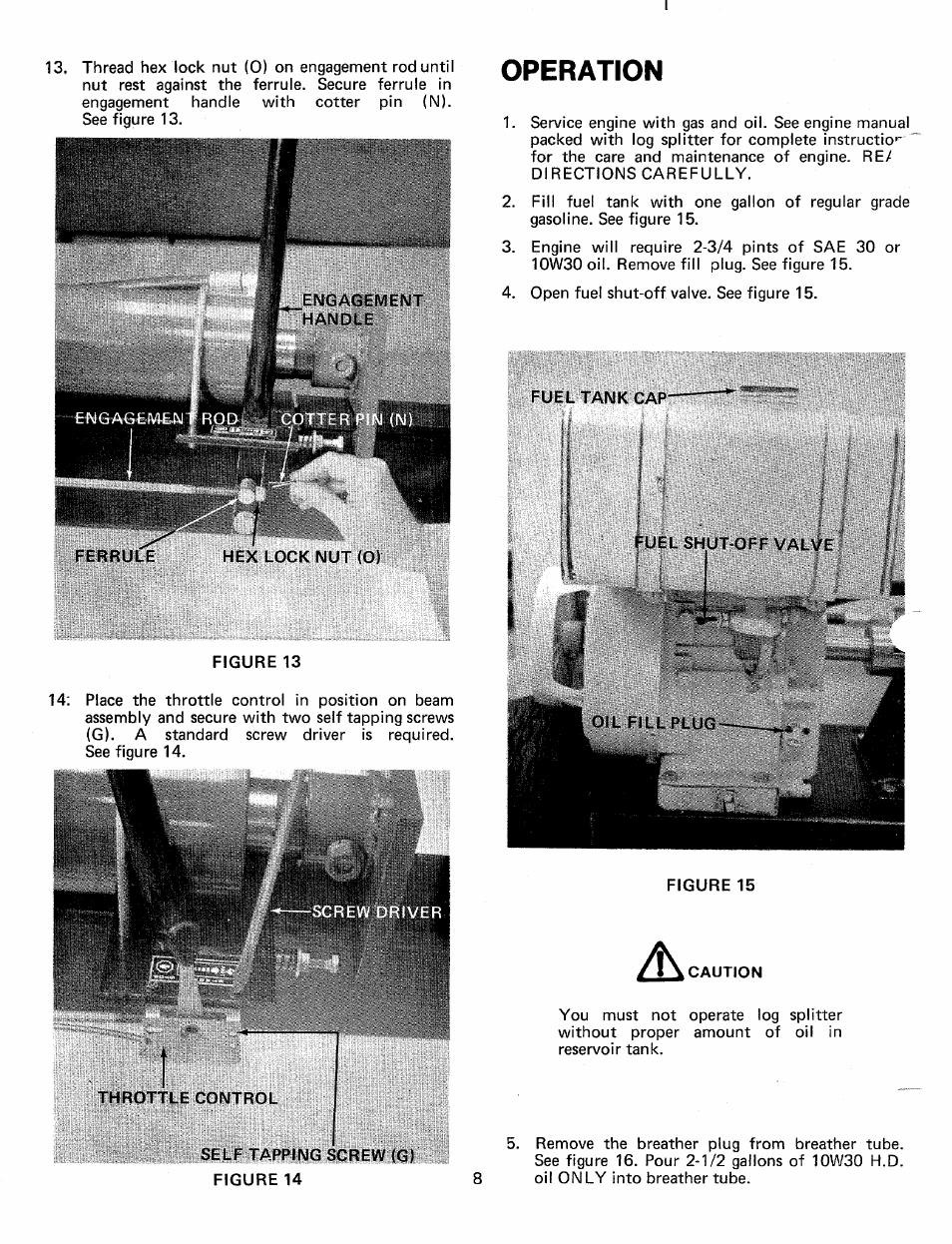 Operation | Bolens 248-645A User Manual | Page 8 / 19