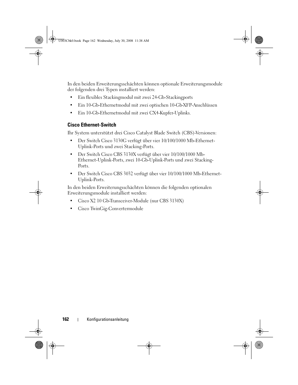 Cisco ethernet-switch | Dell PowerEdge M605 User Manual | Page 164 / 232