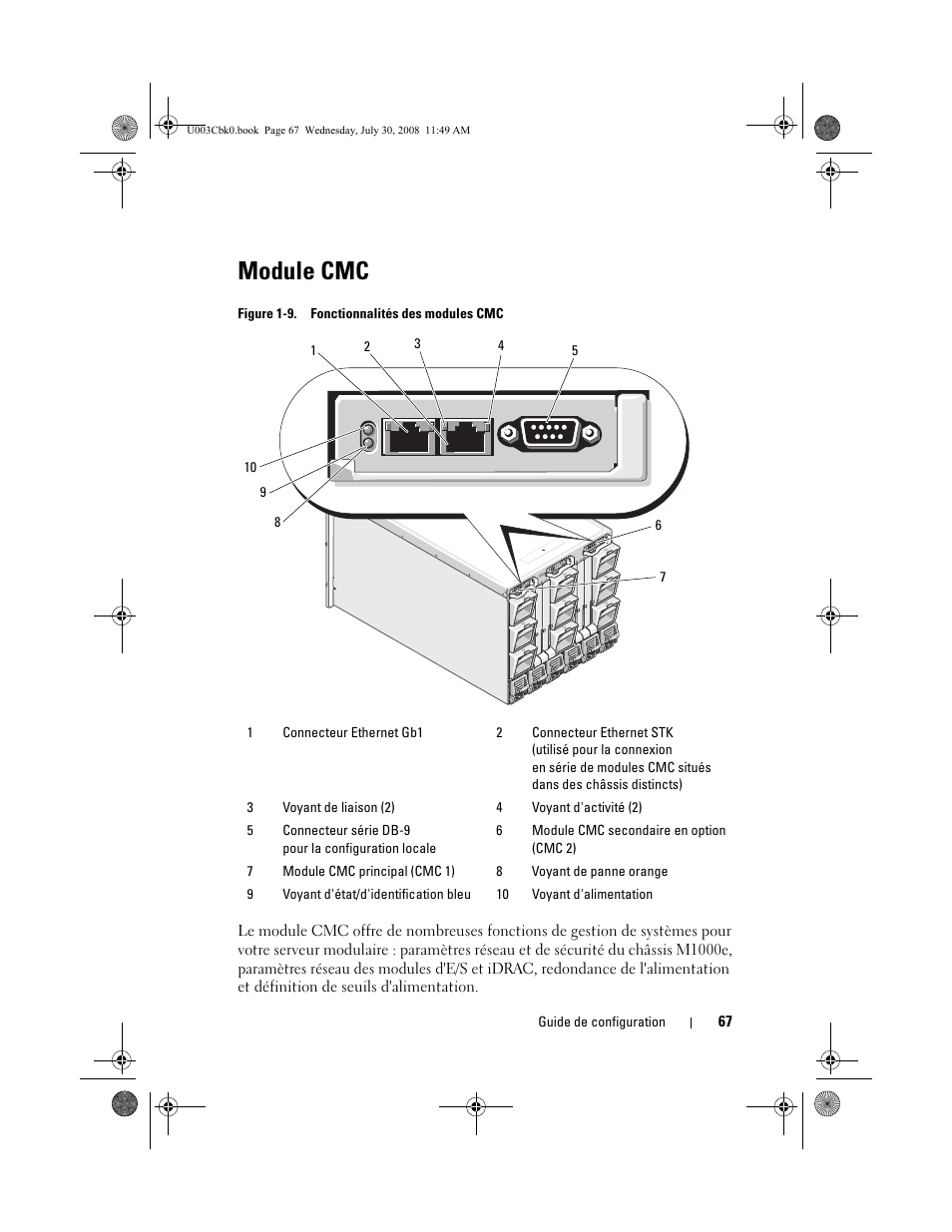 Module cmc | Dell PowerEdge M605 User Manual | Page 69 / 232