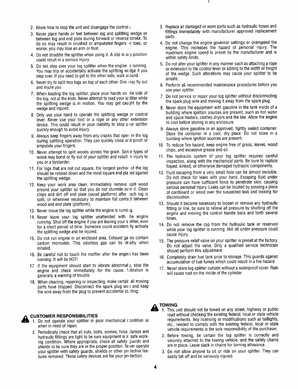 Bolens 522 User Manual | Page 4 / 20