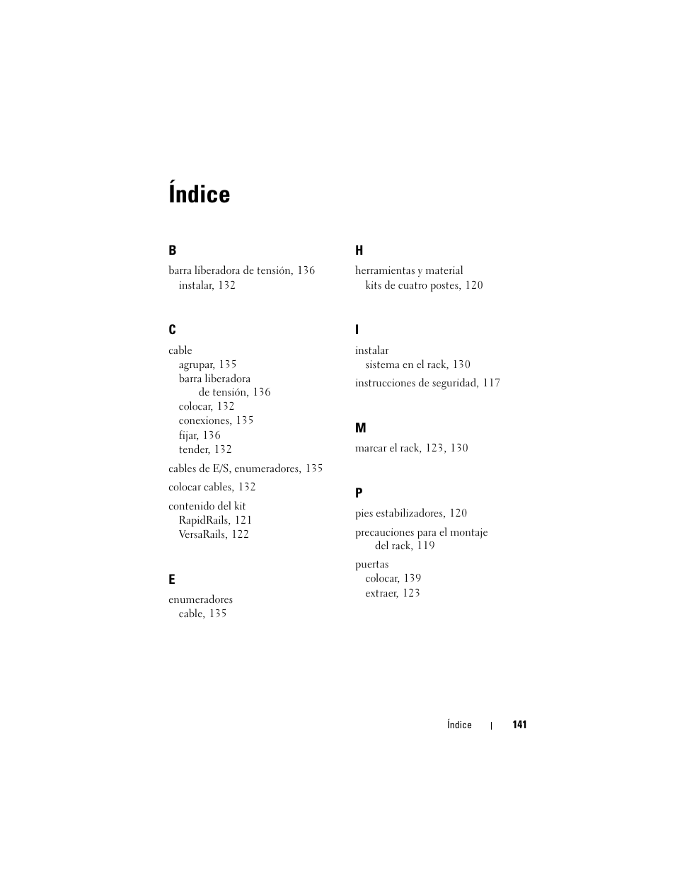 Índice | Dell PowerEdge M600 User Manual | Page 143 / 144