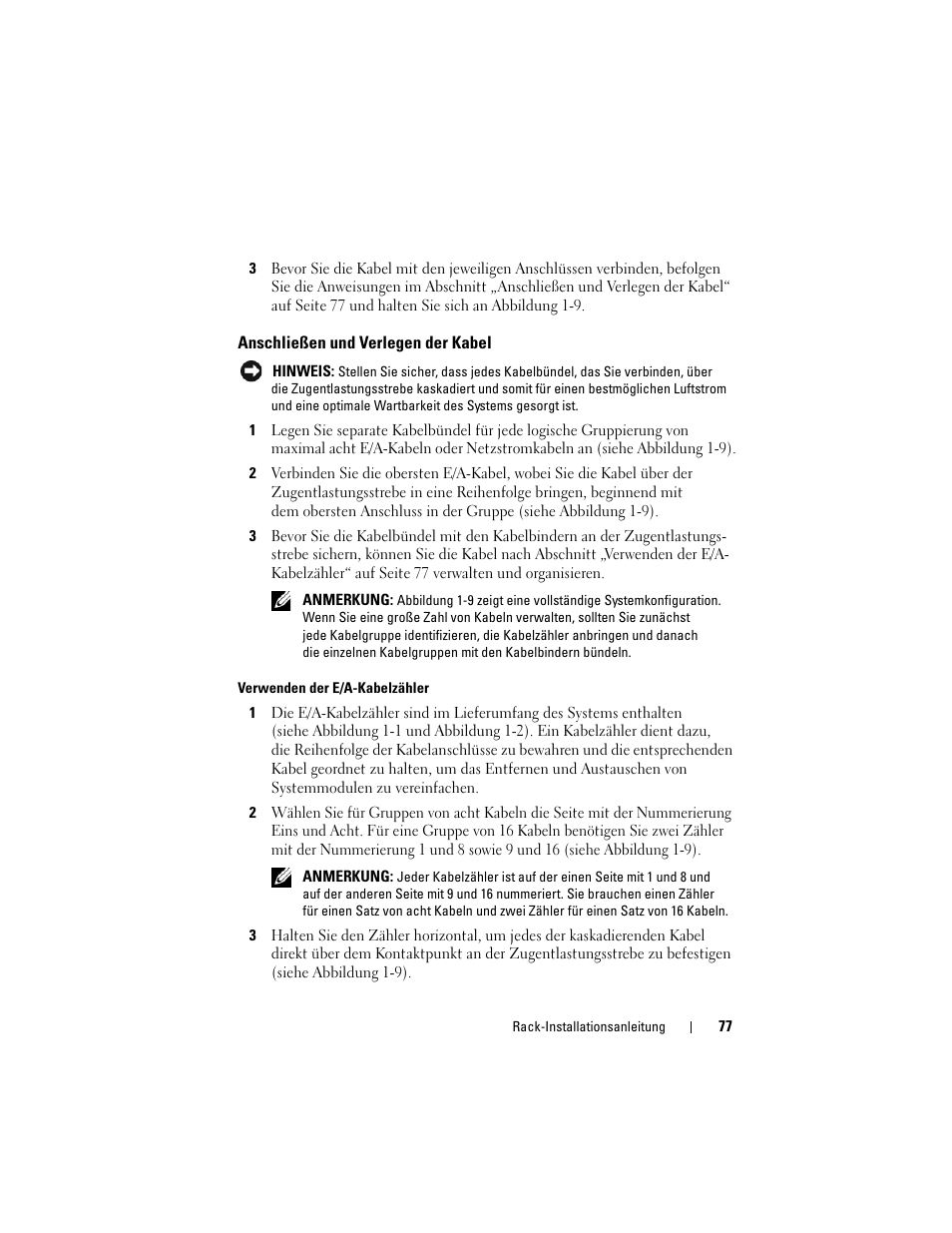 Anschließen und verlegen der kabel | Dell PowerEdge M600 User Manual | Page 79 / 144