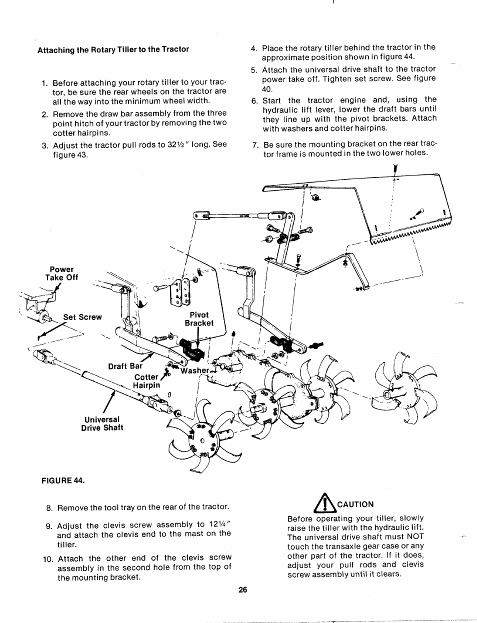 Caution | Bolens 140-990A User Manual | Page 26 / 47