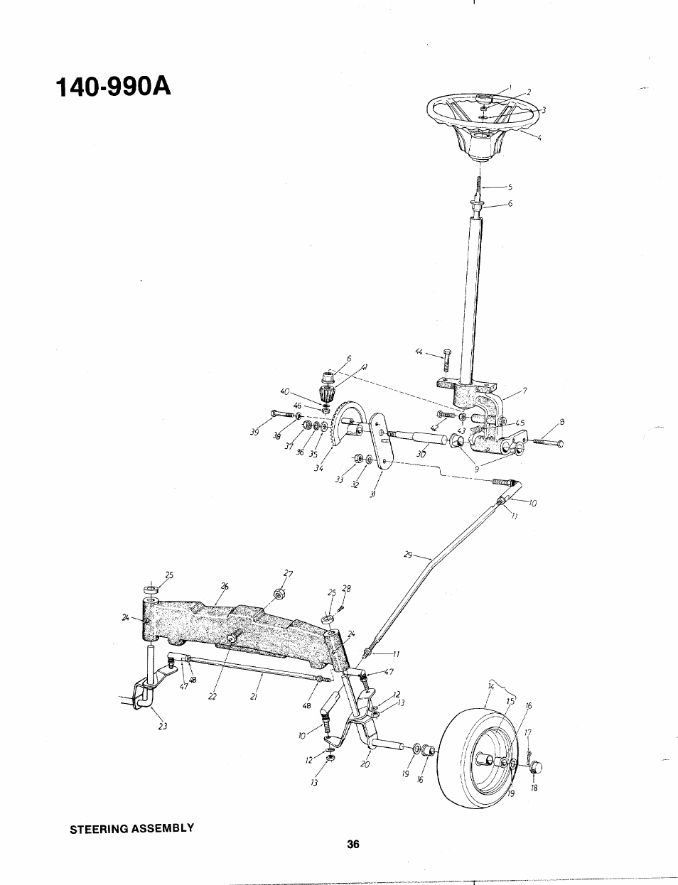 Bolens 140-990A User Manual | Page 36 / 47