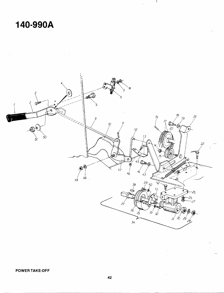 990a | Bolens 140-990A User Manual | Page 42 / 47