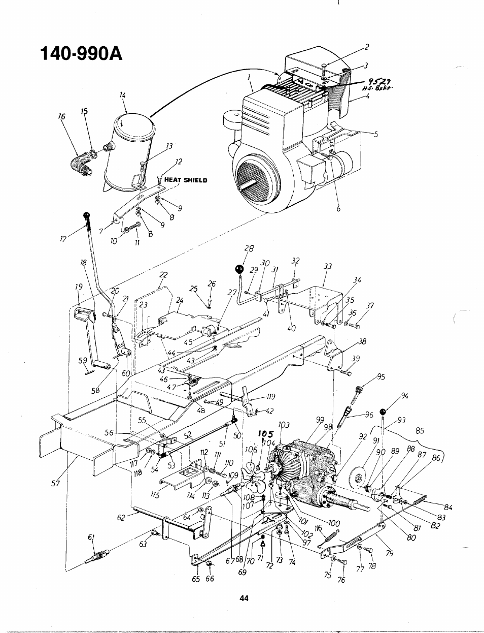 990a | Bolens 140-990A User Manual | Page 44 / 47