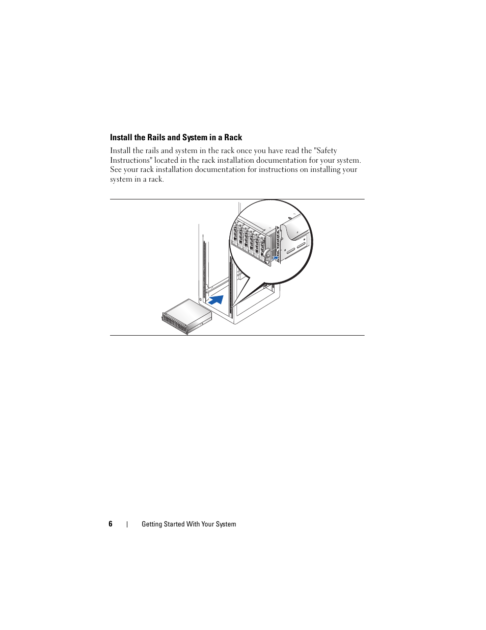 Install the rails and system in a rack | Dell PowerVault MD3000i User Manual | Page 8 / 58