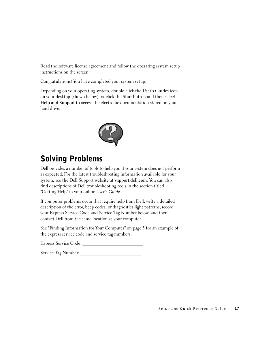Solving problems | Dell OptiPlex GX60 User Manual | Page 18 / 95