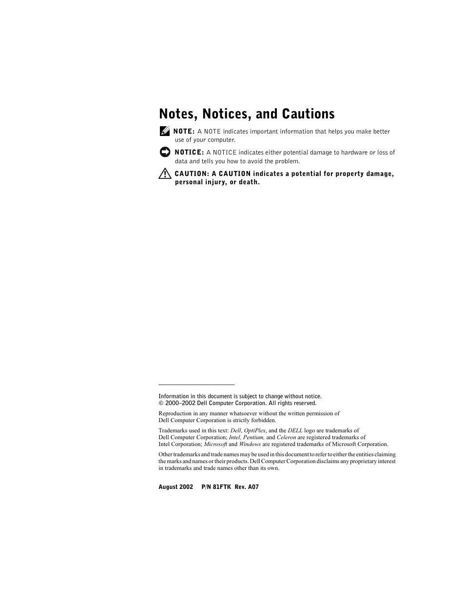 Dell OptiPlex GX60 User Manual | Page 3 / 95
