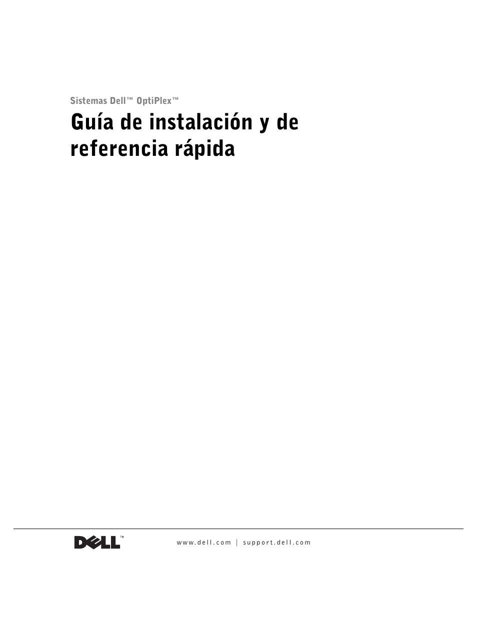 Guía de instalación y de referencia rápida | Dell OptiPlex GX60 User Manual | Page 70 / 95