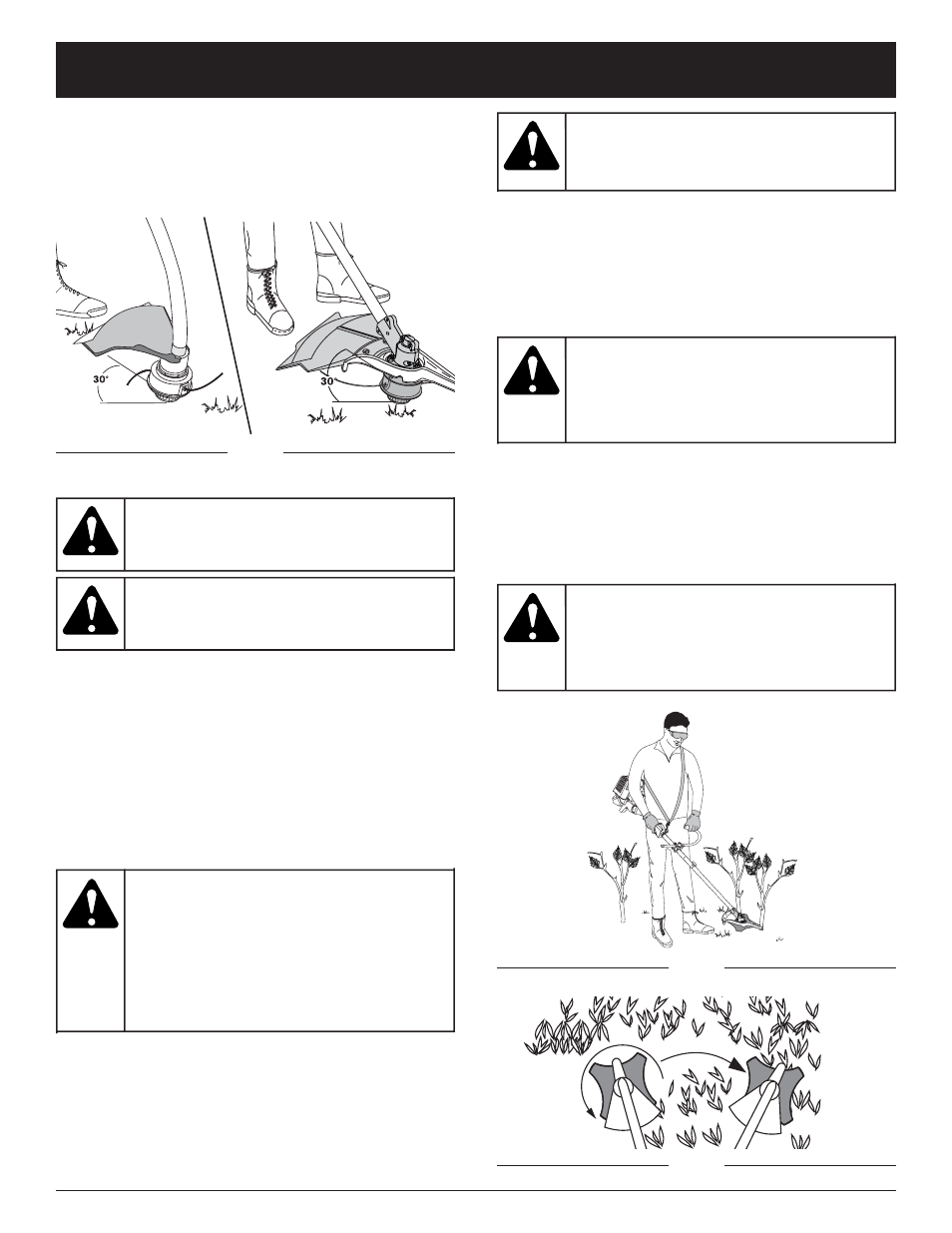 Warning, Operating instructions, Bl26bc only | MTD BL26C0 User Manual | Page 16 / 104
