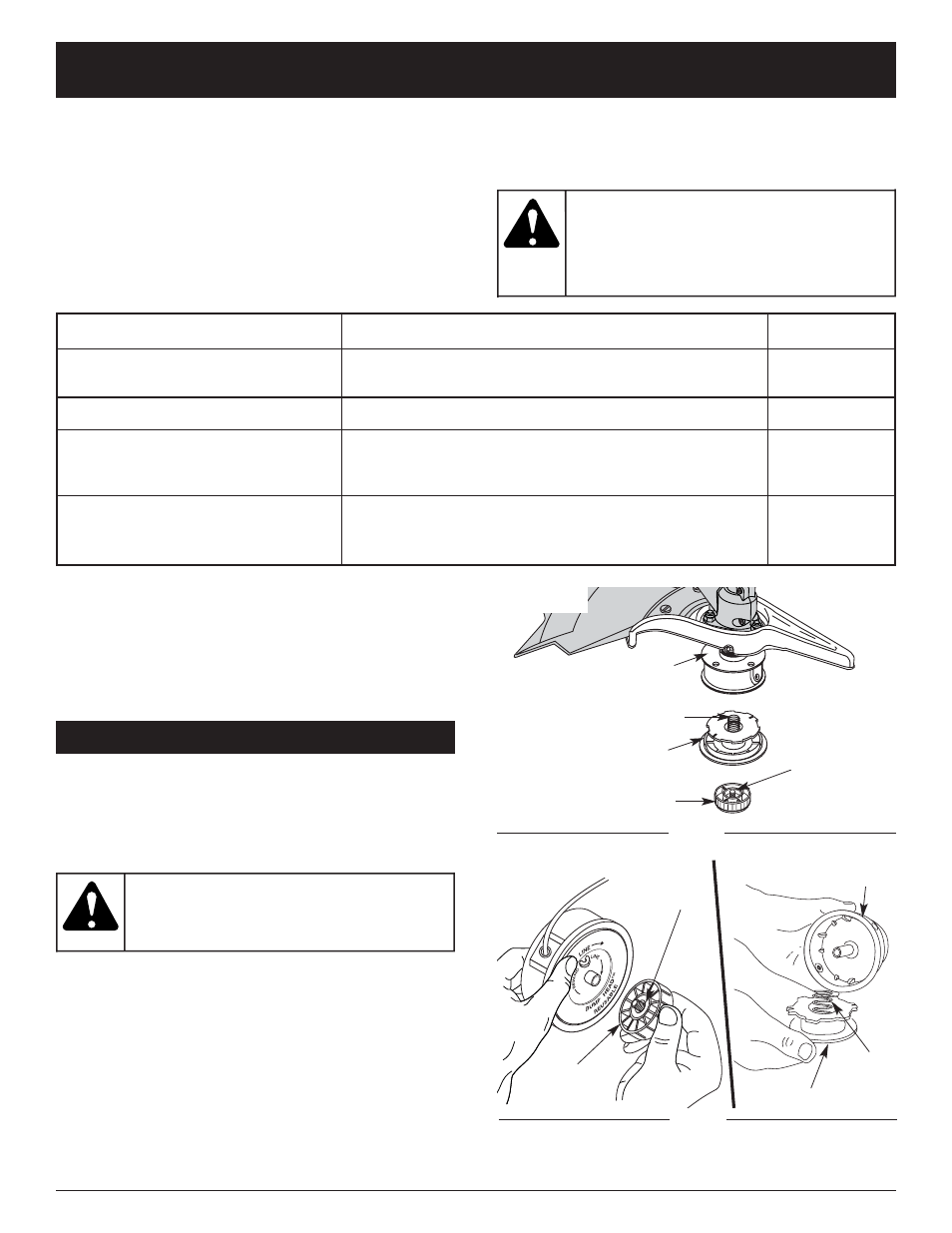 Warning, Maintenance and repair instructions | MTD BL26C0 User Manual | Page 17 / 104