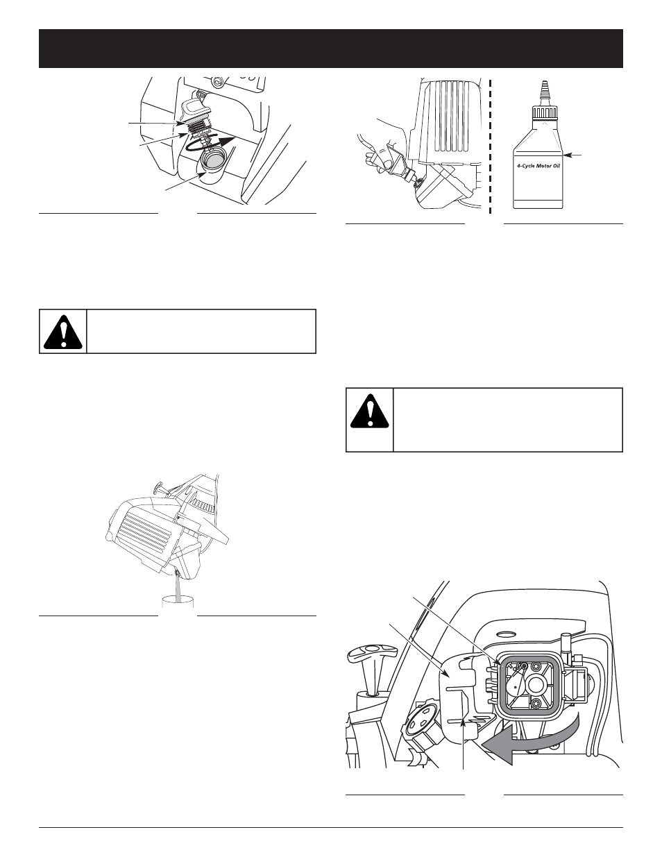 Precaucion, Advertencia, Instrucciones de mantenimiento y reparación | MTD BL26C0 User Manual | Page 87 / 104