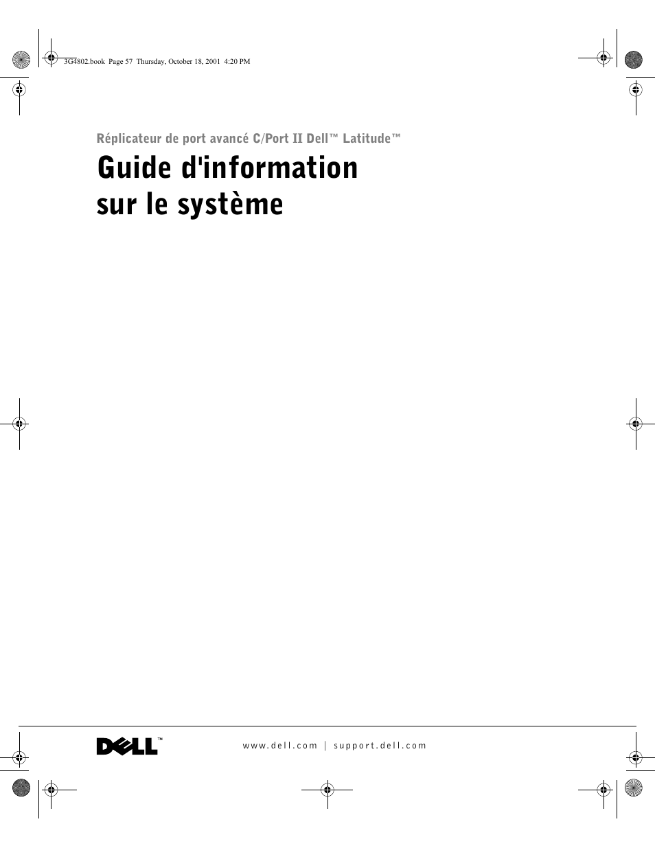 Guide d'information sur le système | Dell C/Port II APR User Manual | Page 59 / 220