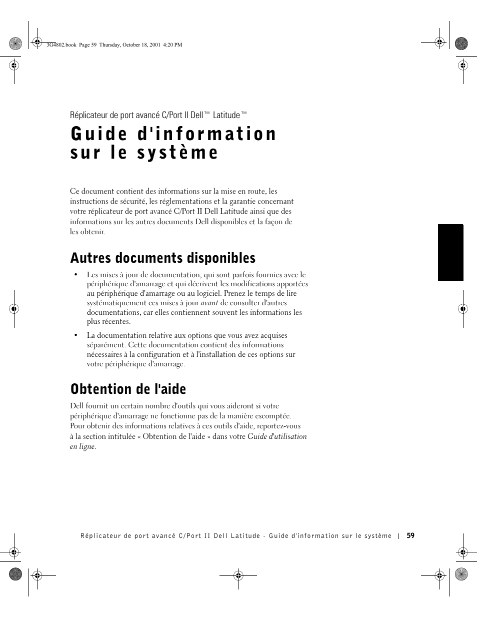 Autres documents disponibles, Obtention de l'aide | Dell C/Port II APR User Manual | Page 61 / 220