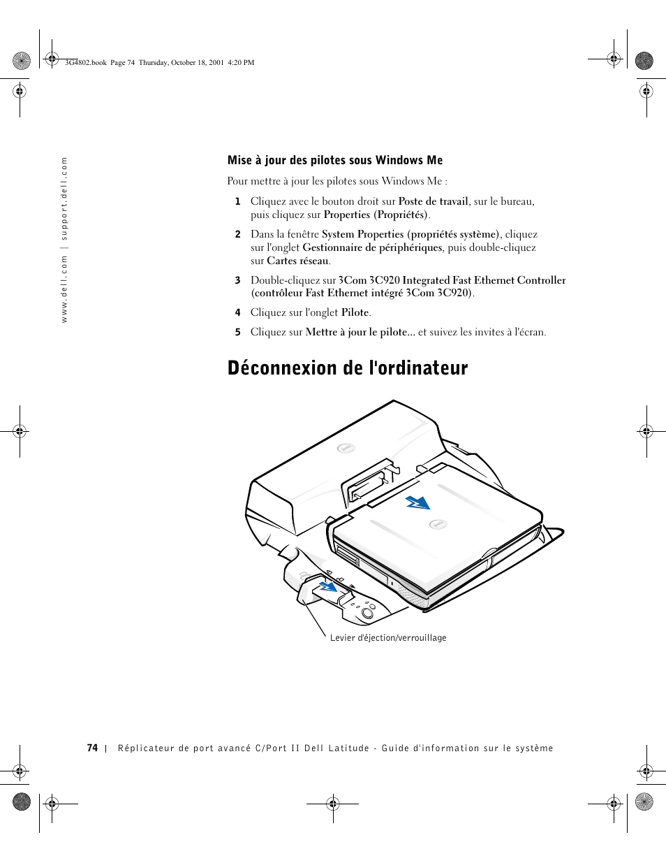 Déconnexion de l'ordinateur | Dell C/Port II APR User Manual | Page 76 / 220