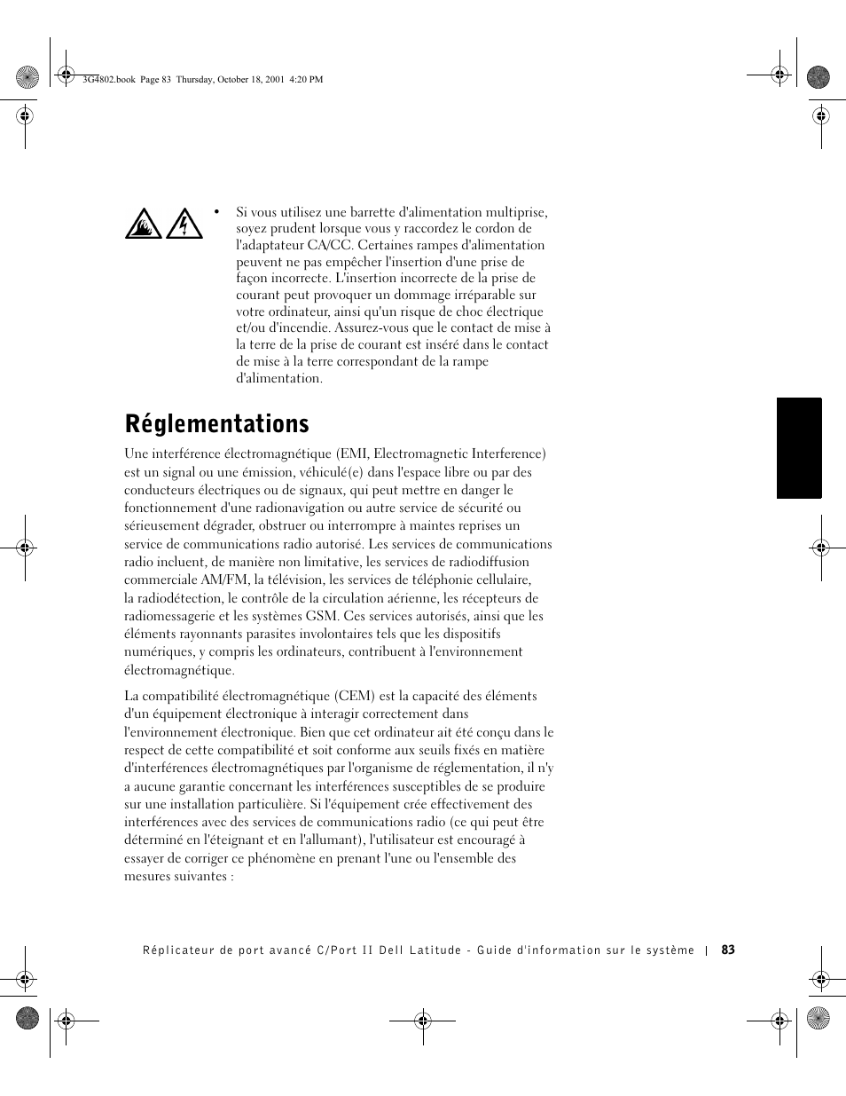 Réglementations | Dell C/Port II APR User Manual | Page 85 / 220