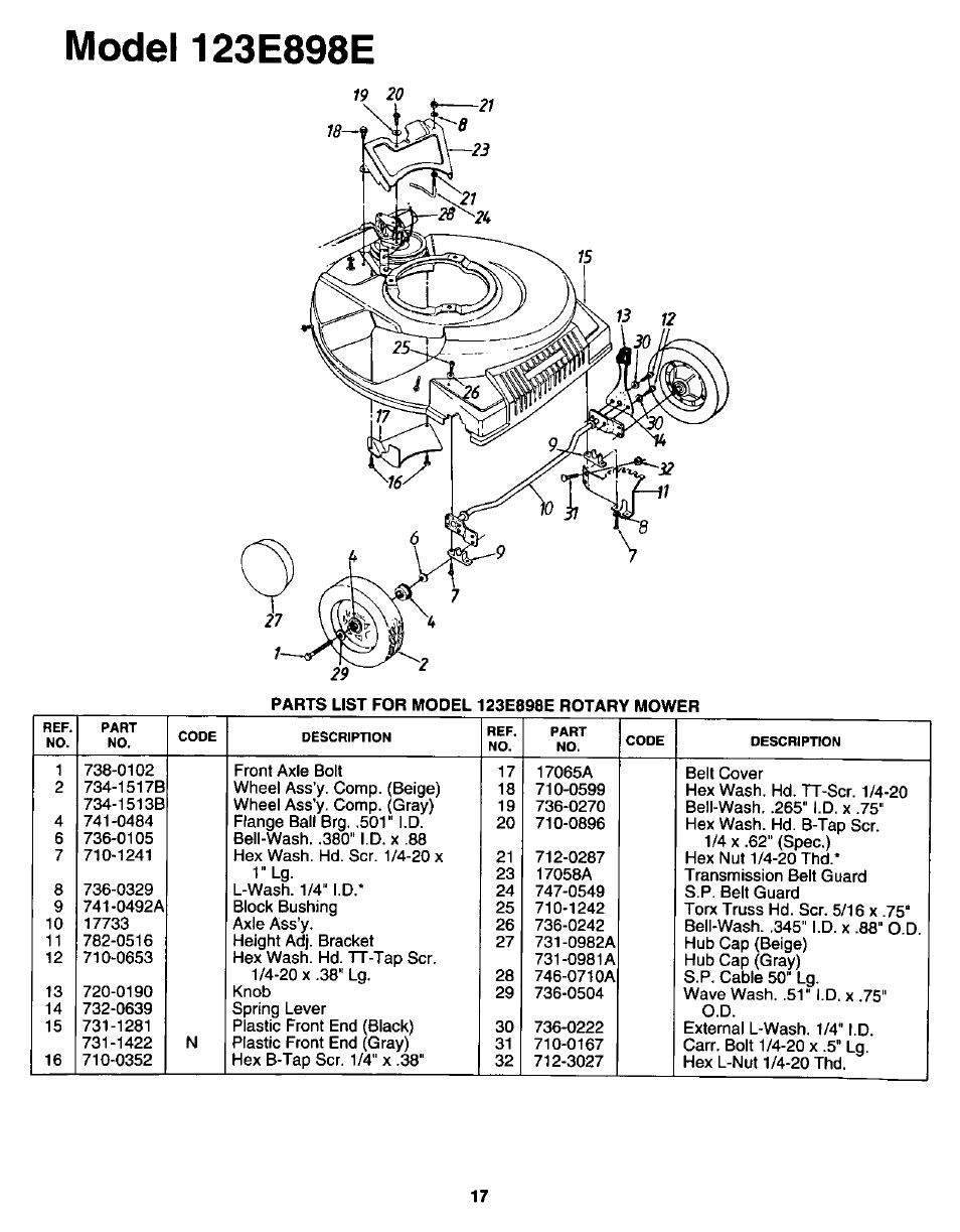 Bolens 123E898E190 User Manual | Page 15 / 20