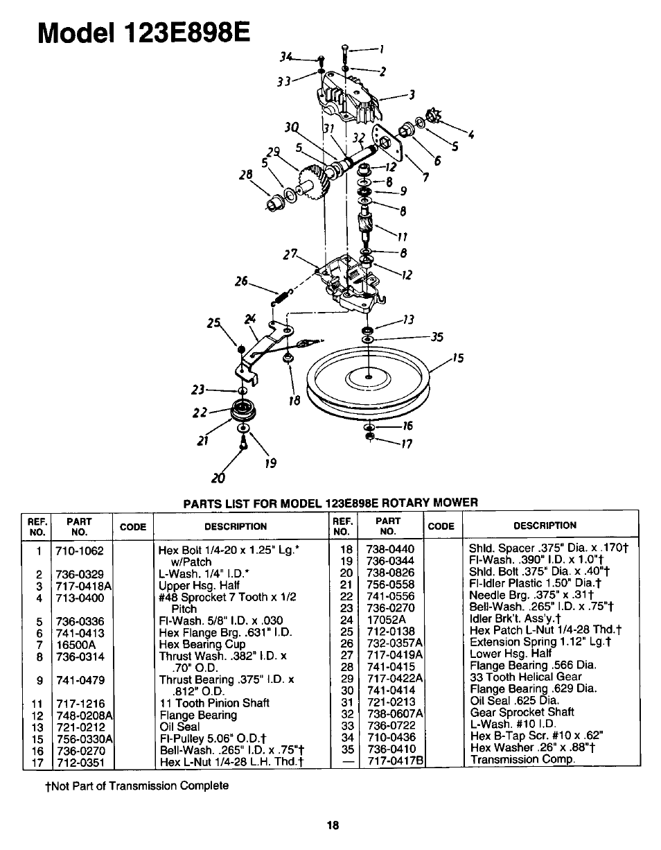 Bolens 123E898E190 User Manual | Page 16 / 20