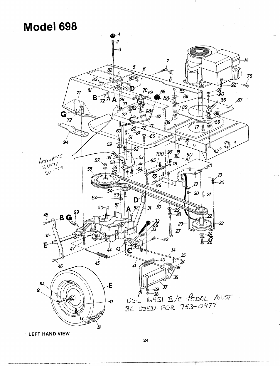 Model 698 | Bolens 132-698A User Manual | Page 24 / 35