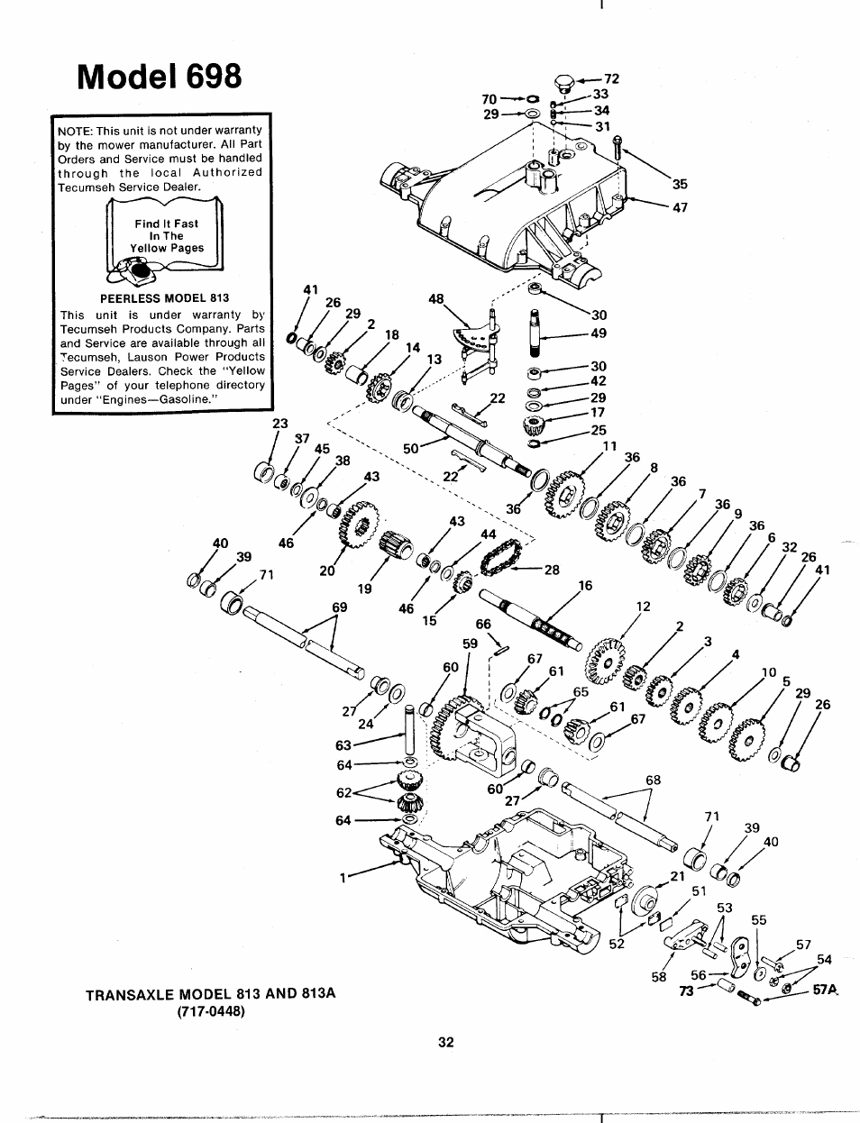 Model 698 | Bolens 132-698A User Manual | Page 32 / 35