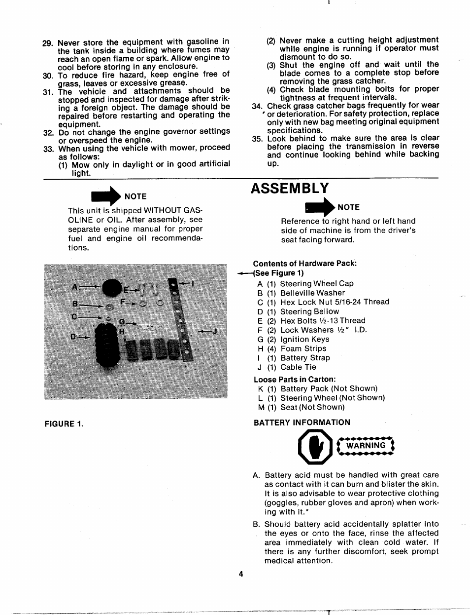Assembly | Bolens 132-698A User Manual | Page 4 / 35