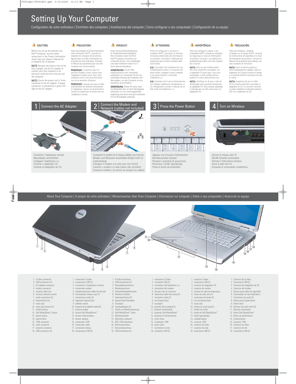 Dell Inspiron 1521 (Mid 2007) User Manual | 2 pages