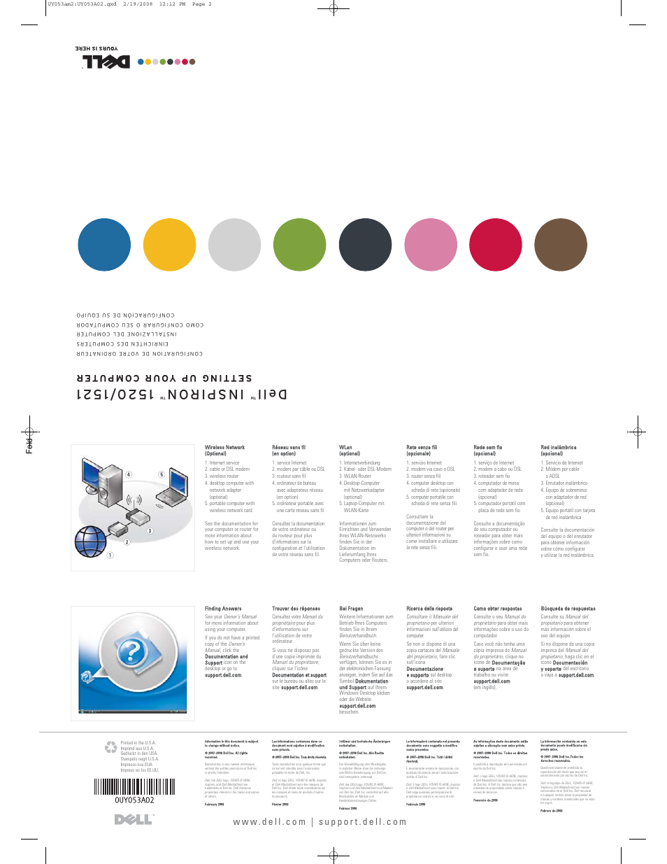 De ll | Dell Inspiron 1521 (Mid 2007) User Manual | Page 2 / 2