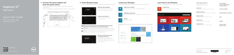 Dell Inspiron 17 (5749, Early 2015) User Manual | 2 pages