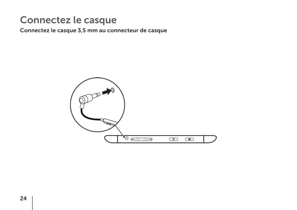 Connectez le casque | Dell STREAK mobile User Manual | Page 26 / 84