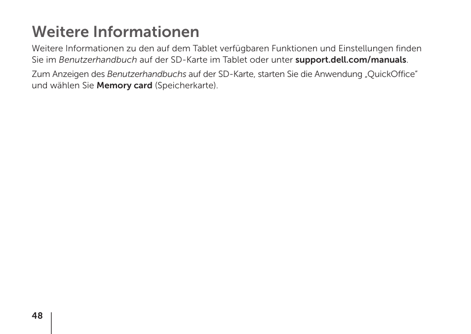 Weitere informationen | Dell STREAK mobile User Manual | Page 50 / 84