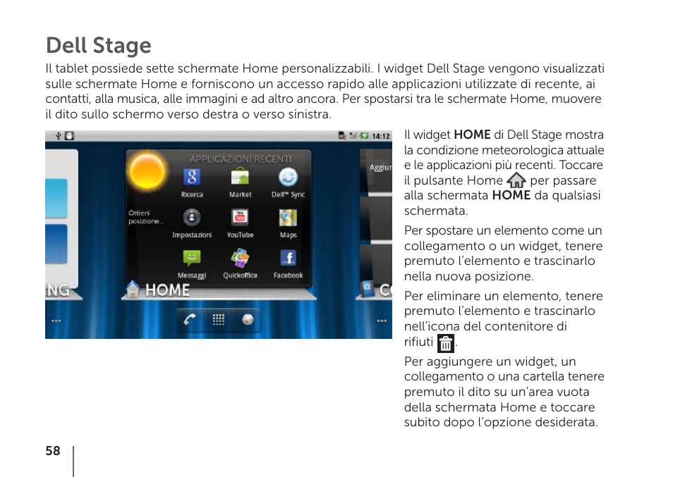 Dell stage | Dell STREAK mobile User Manual | Page 60 / 84