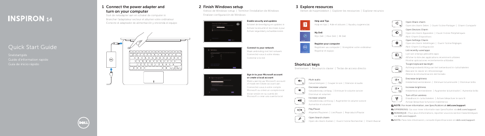 Dell Inspiron 14 (7437, Late 2013) User Manual | 2 pages