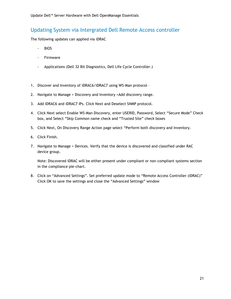 Dell POWEREDGE R720 User Manual | Page 21 / 34
