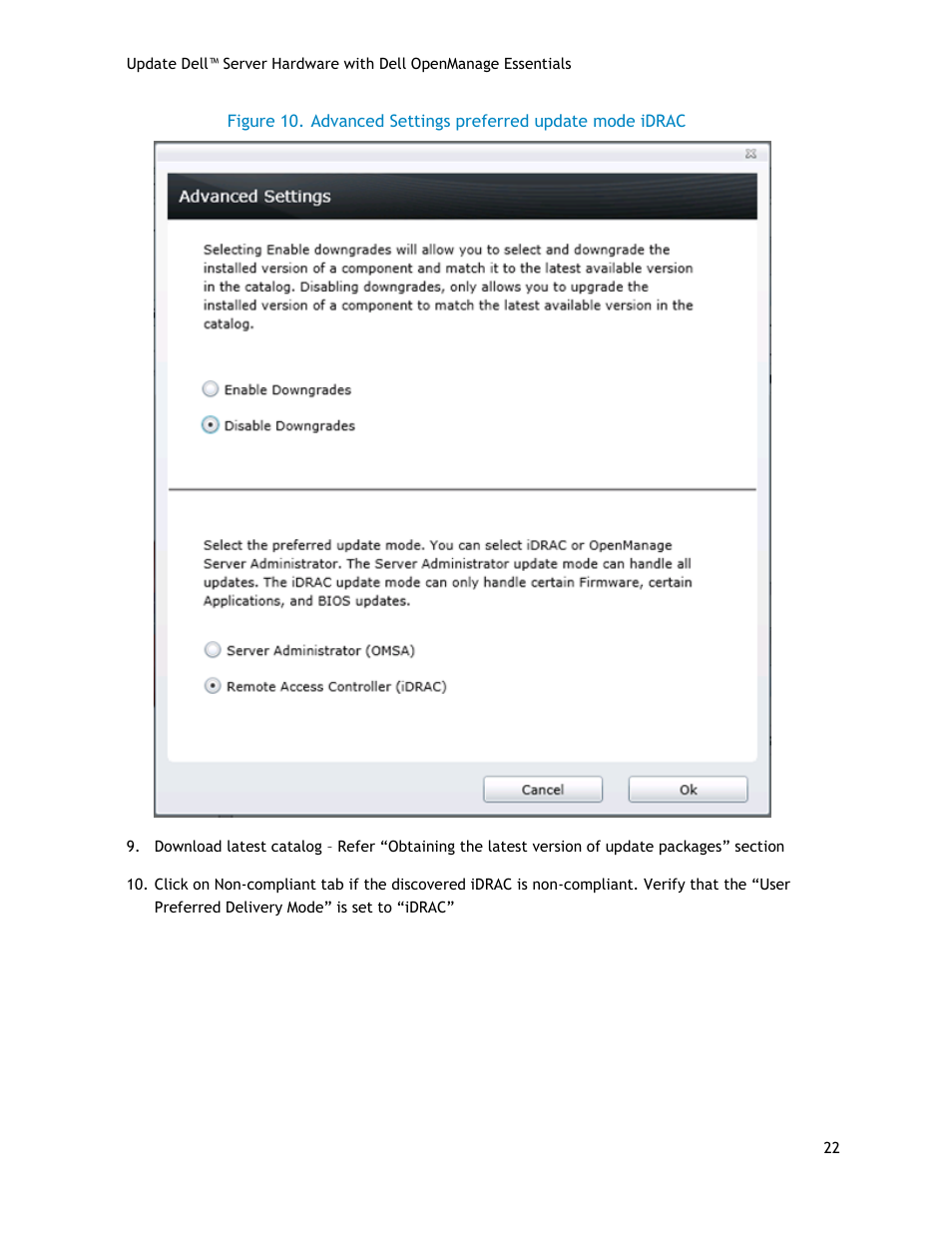 Advanced settings preferred update mode idrac, Figure 12 | Dell POWEREDGE R720 User Manual | Page 22 / 34