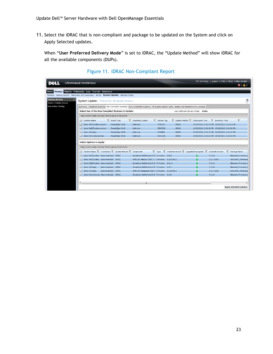 Idrac non-compliant report, Figure 10 | Dell POWEREDGE R720 User Manual | Page 23 / 34